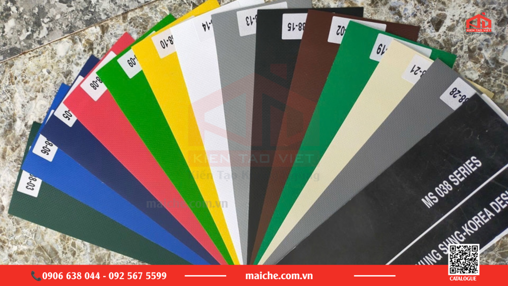 Vật liệu bạt PVC khung thép ray trượt bánh xe và motor mái che di động.