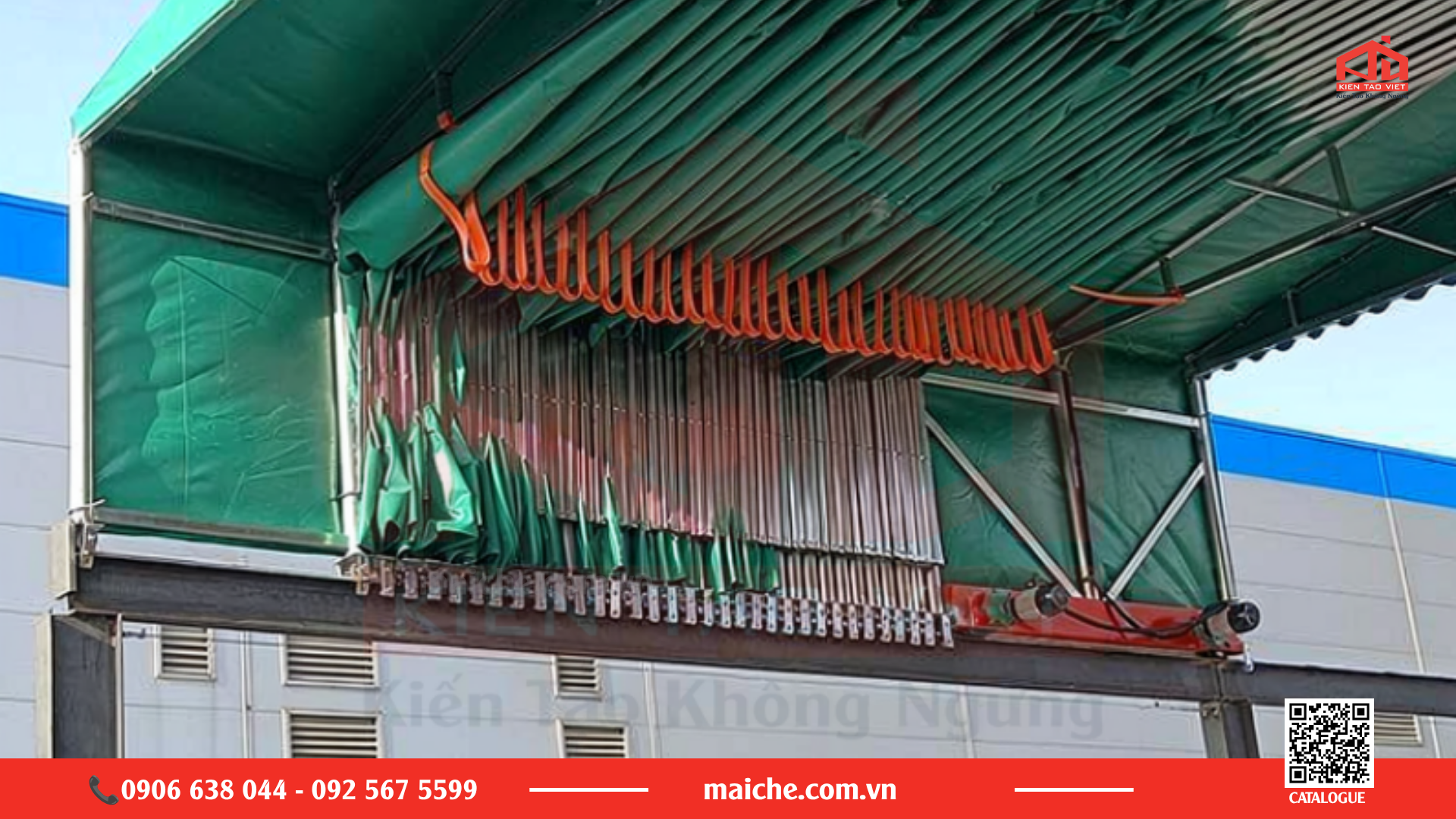 Mái che di động điều khiển bằng motor tự động hiện đại.