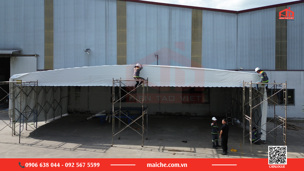Steel frame fabrication and assembly at the maiche.com.vn facility.
