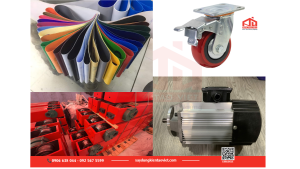 Vật liệu bạt PVC cao cấp kết hợp khung thép xử lý chống ăn mòn mặn và motor truyền động đồng bộ. 